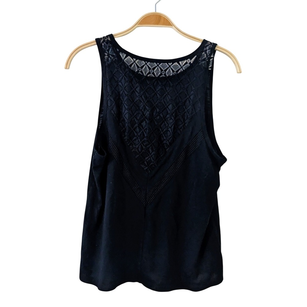 Xersion Lightweight Black Sleeveless Top Tank Detailed Back Size M